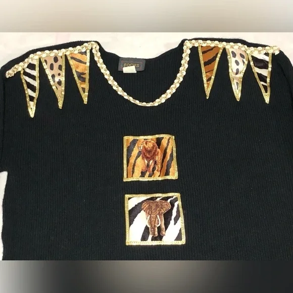 Vintage Focus USA Black Sweater Sweaters